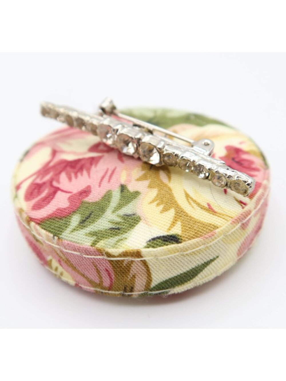 Vintage Silver Tone Graduated Rhinestone Bar Brooch Pin Unsigned 1.75" - Picture 2 of 4